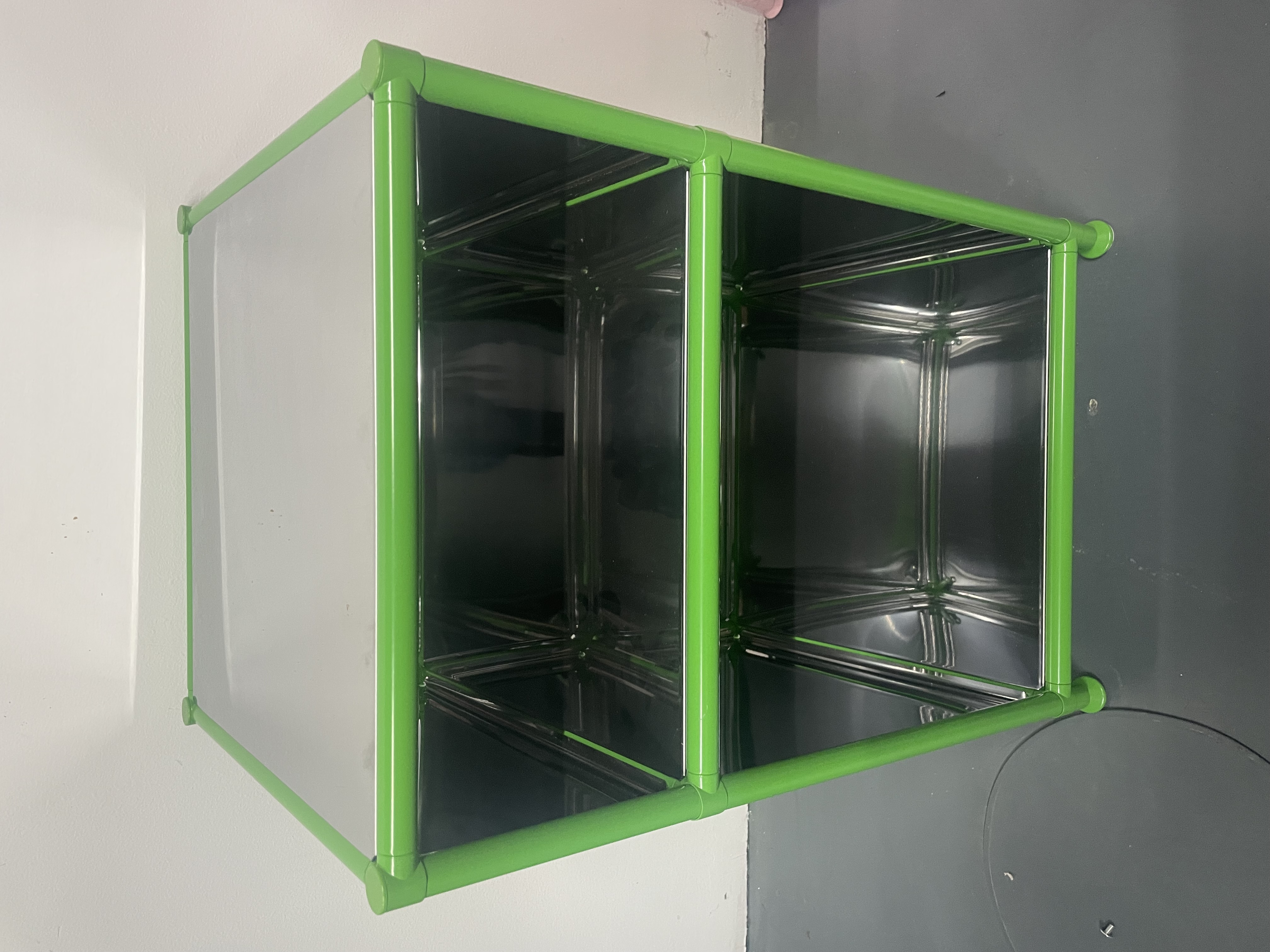Nightstand Chrome panels & Apple Green frame