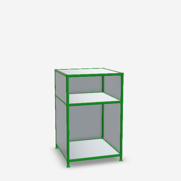 Nightstand Chrome panels & Apple Green frame